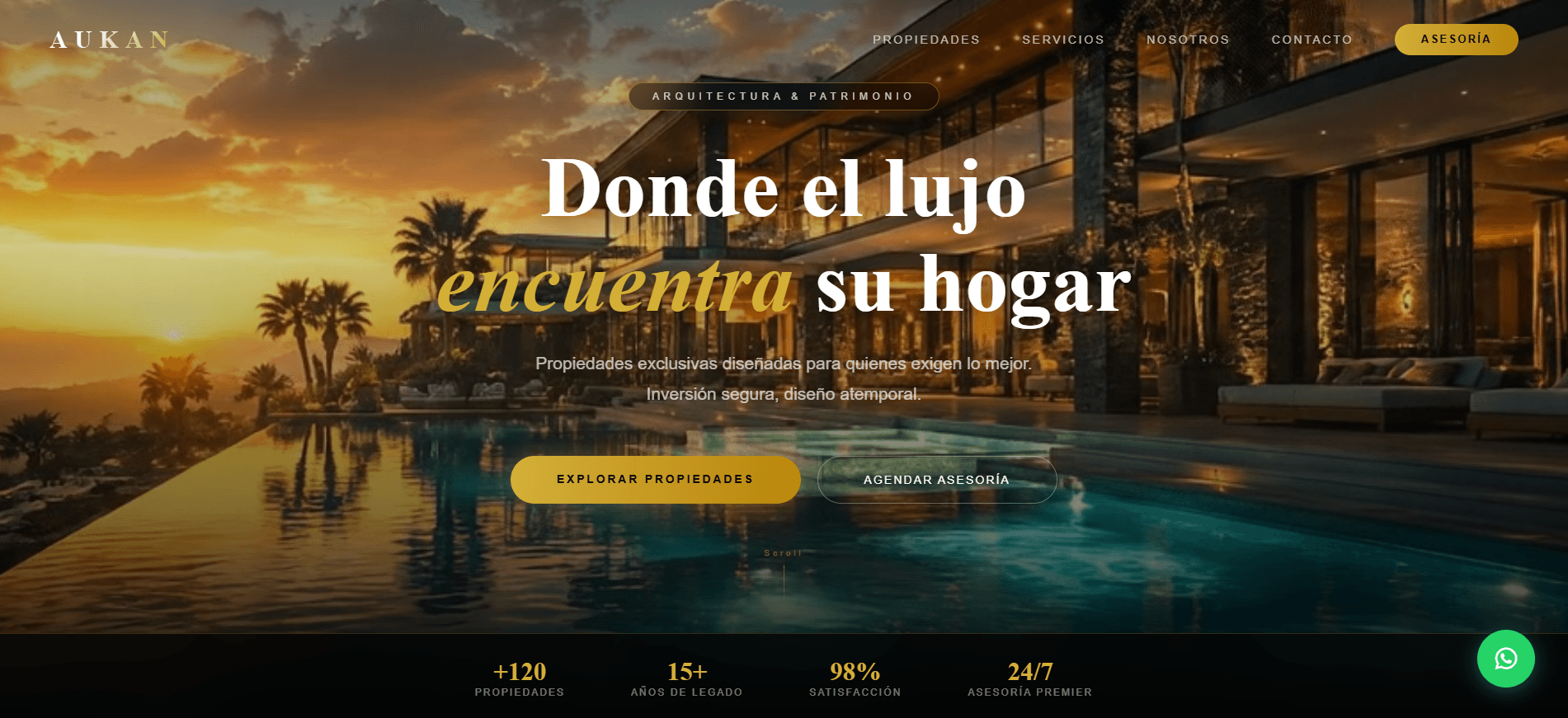 Landing Page Inmobiliaria Premium — AUKAN System